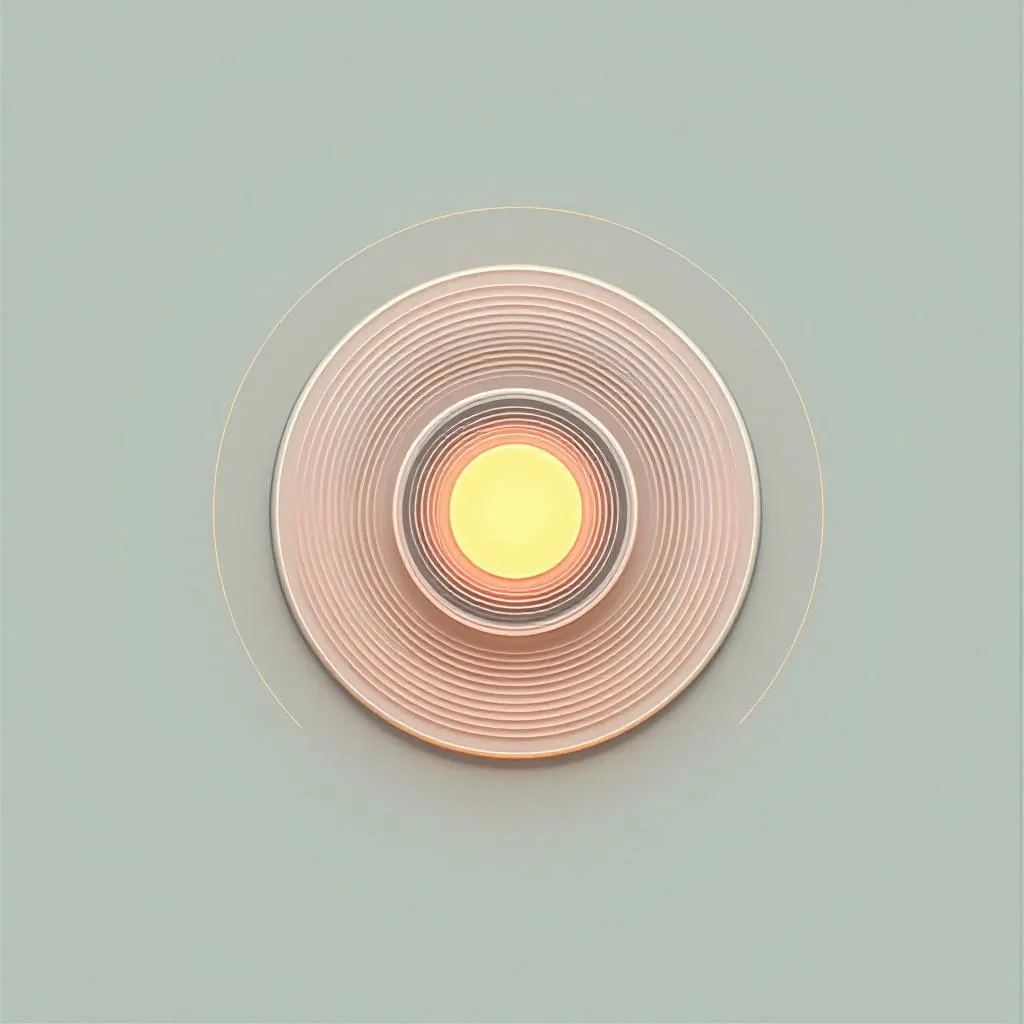 A glowing engagement button at center of page